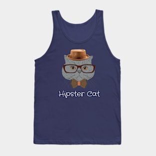 Hipster Cat Tank Top
